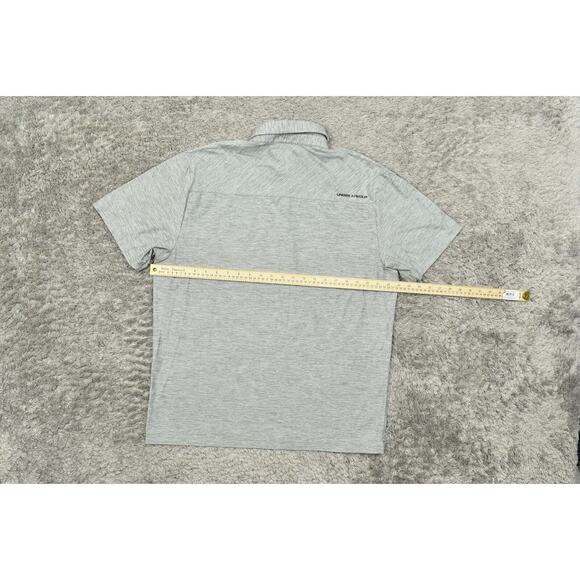 Under Armour Men's L Gray Polo Shirt Polyester Loose Heatgear Golf - Picture 4 of 7